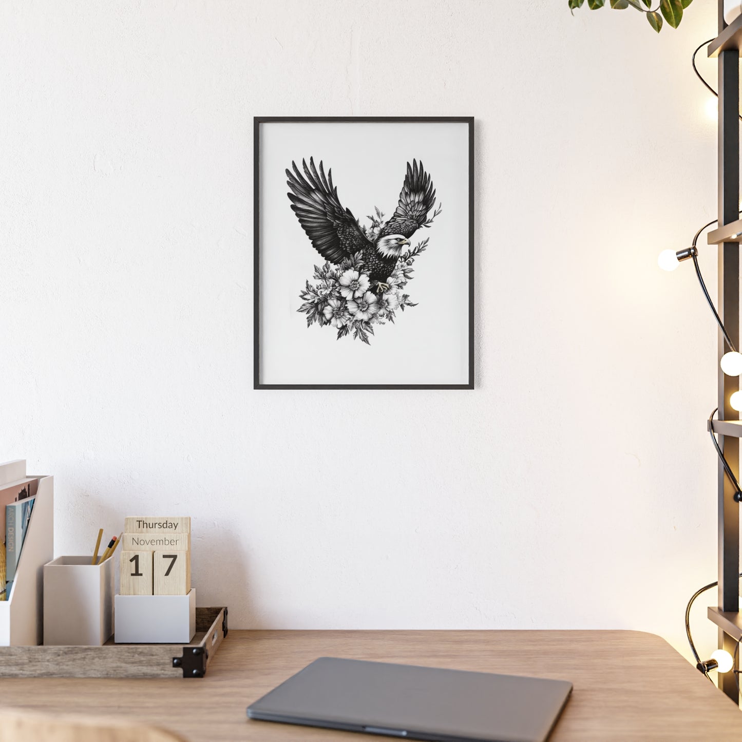 Adler mit Wildblütendesign