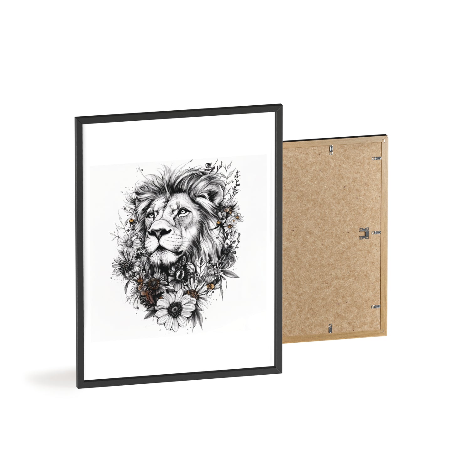 Löwe im floralen Stil