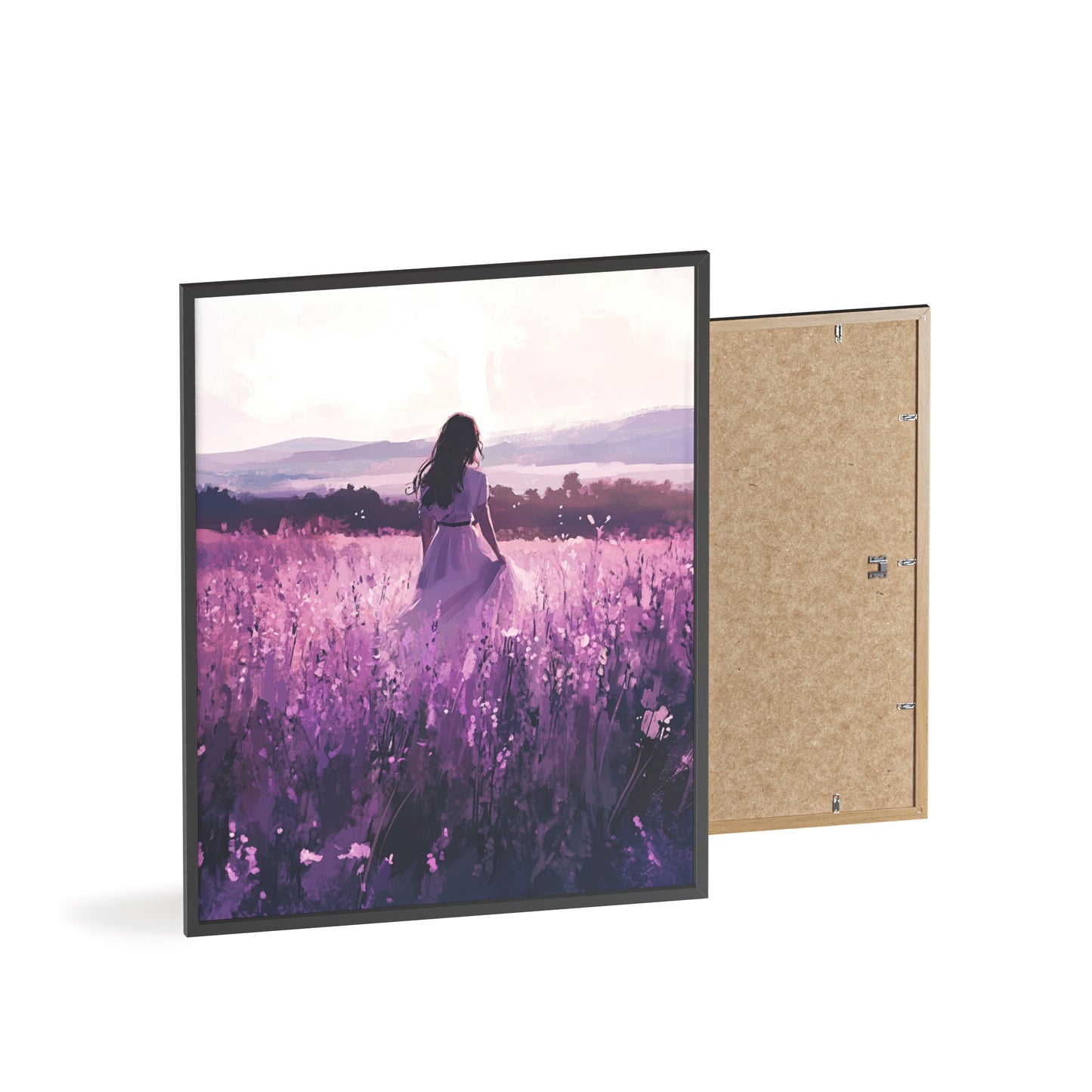 Frau in blühender Wiese