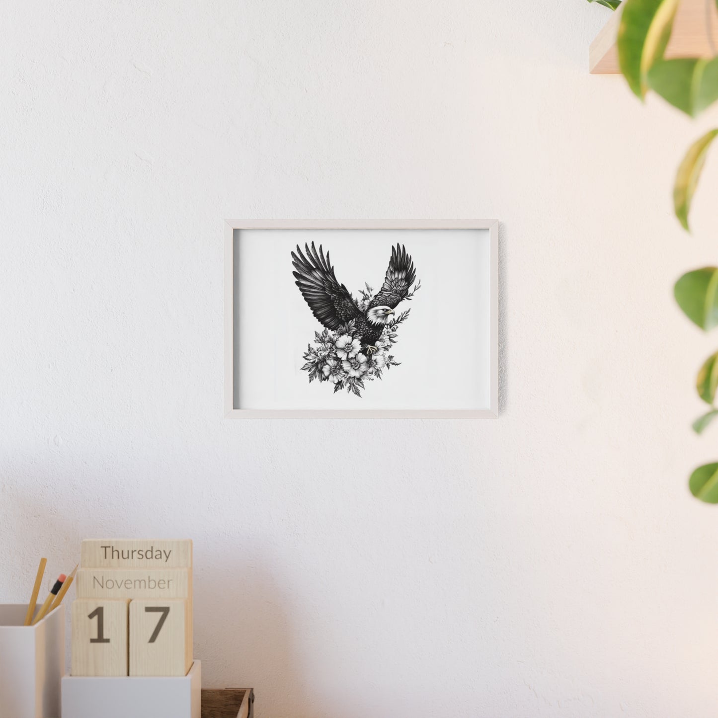 Adler mit Wildblütendesign