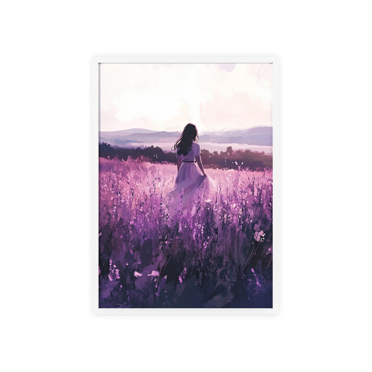 Frau in blühender Wiese