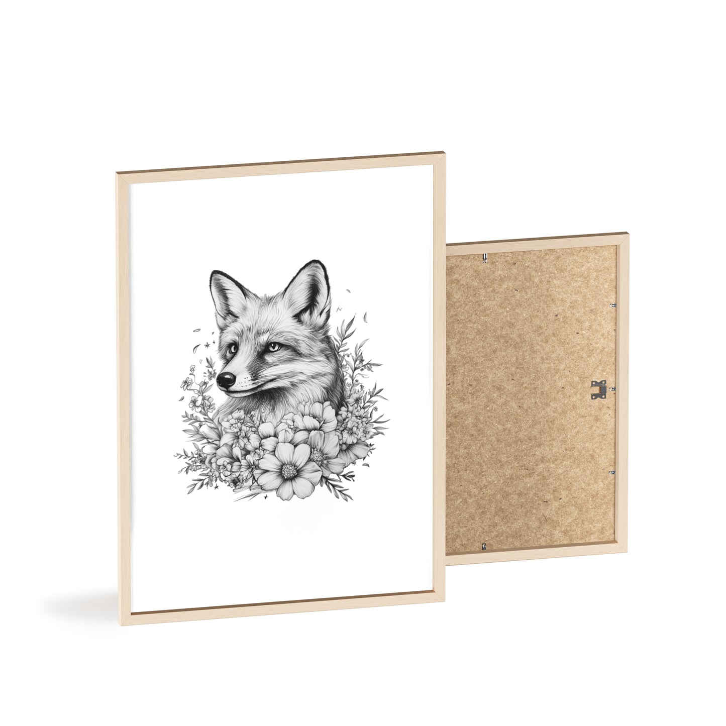 Fuchs mit Wildblütendesign