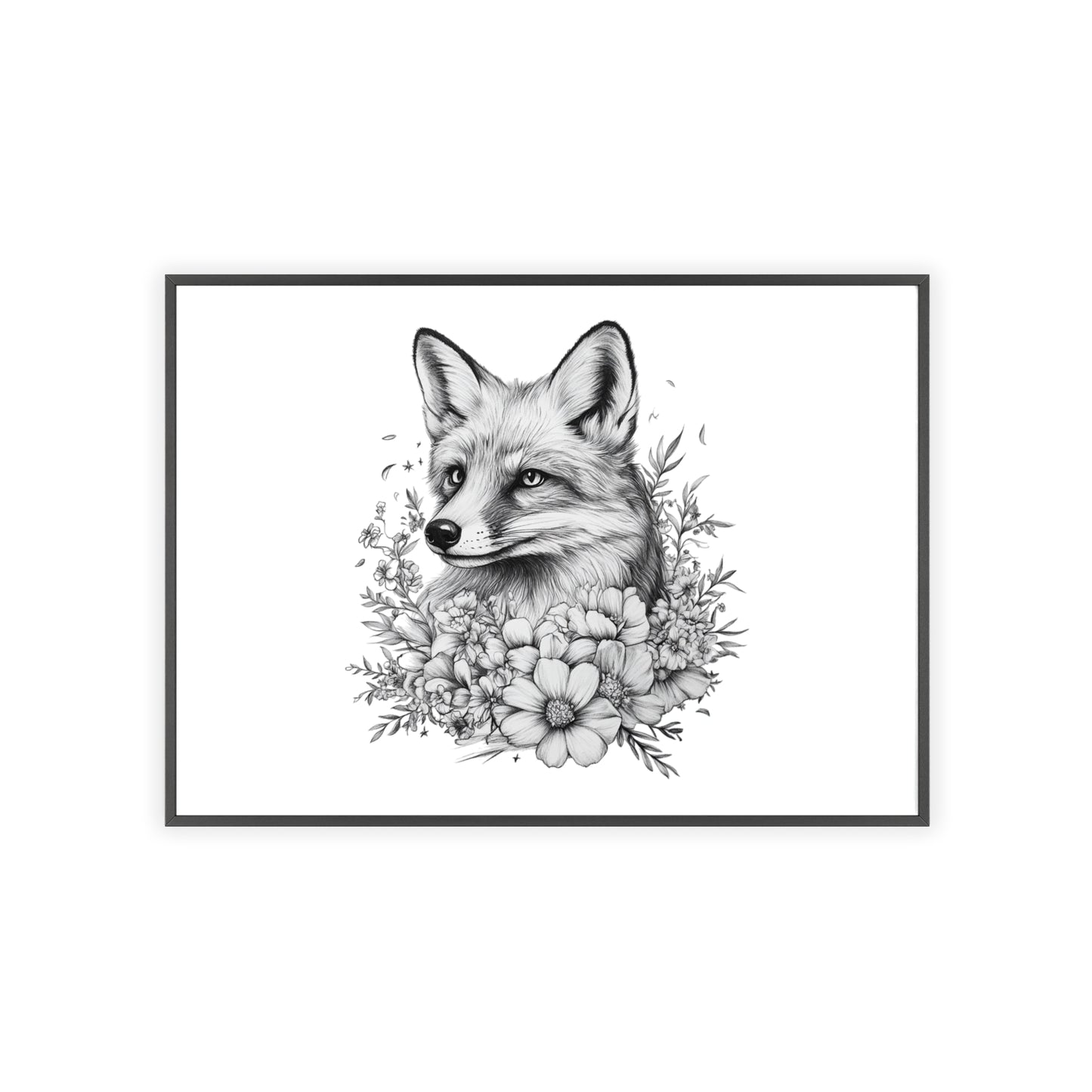 Fuchs mit Wildblütendesign