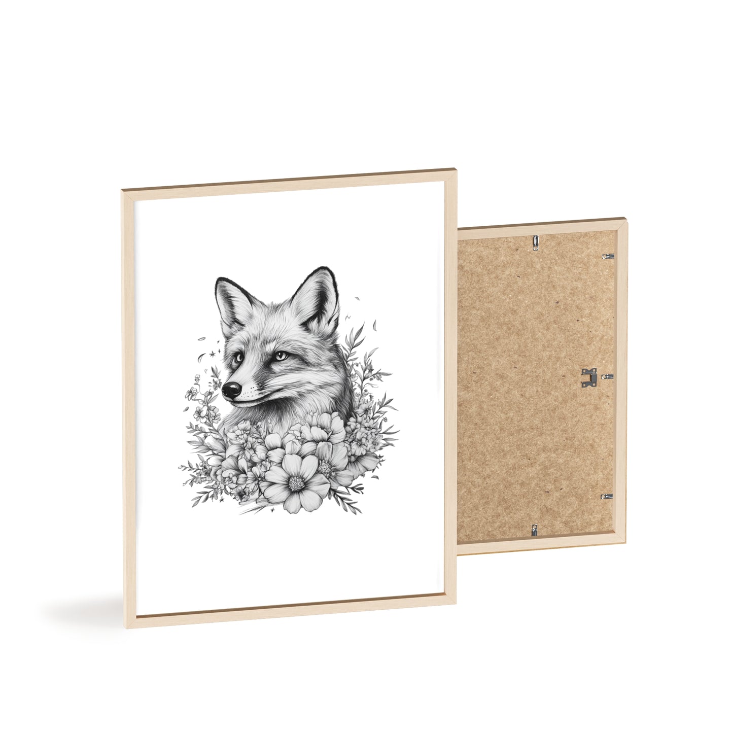 Fuchs mit Wildblütendesign