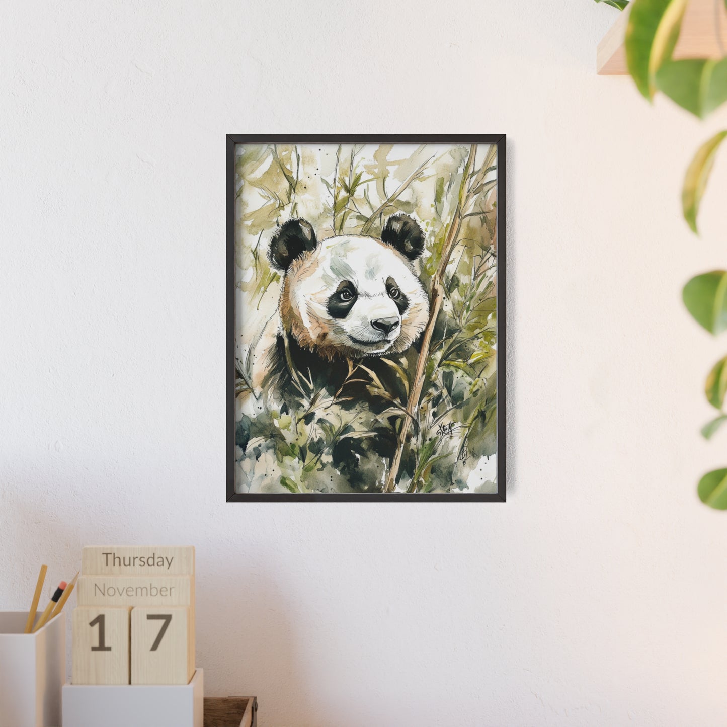 Panda im Wasserfarbenstil