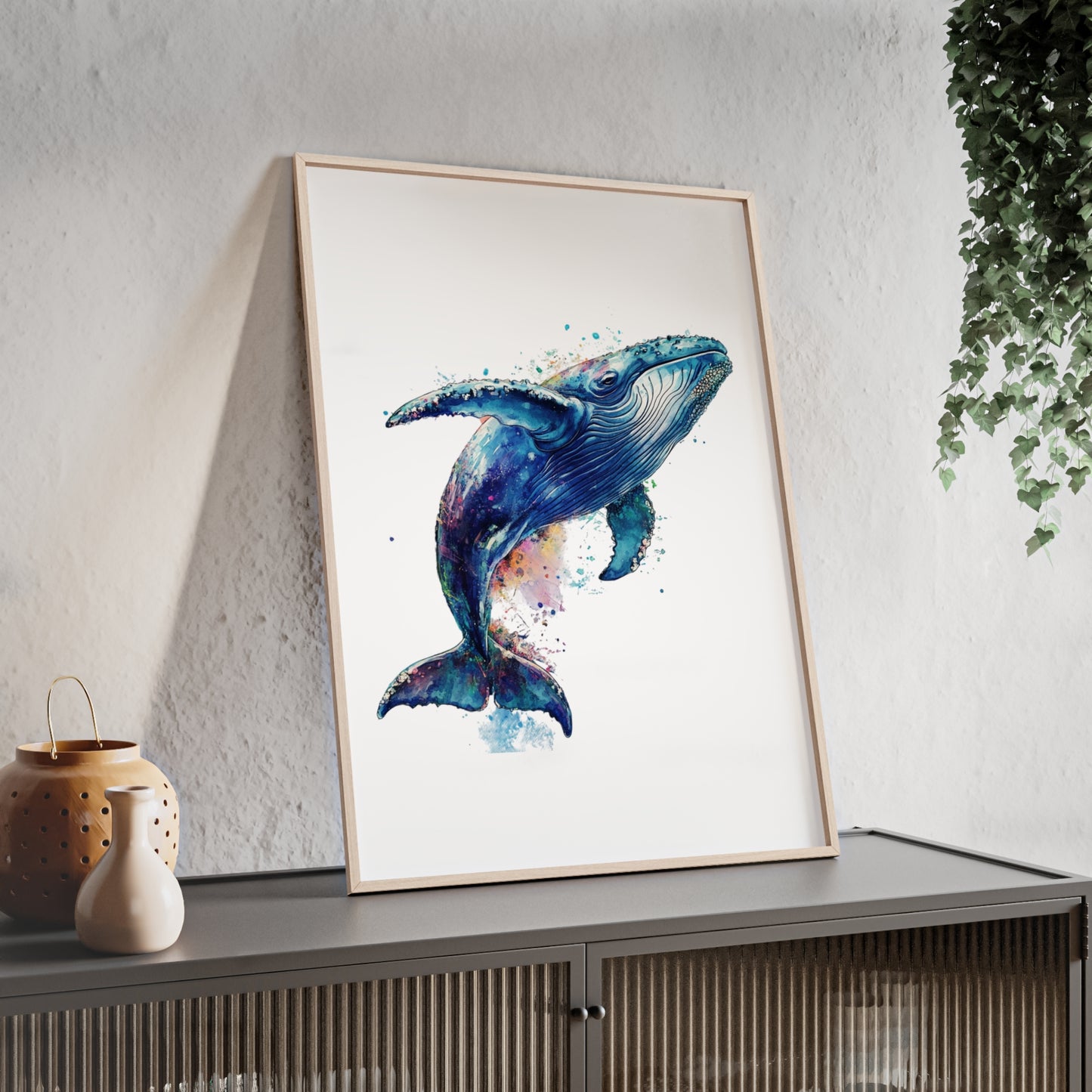 Wal im Wasserfarbenstil