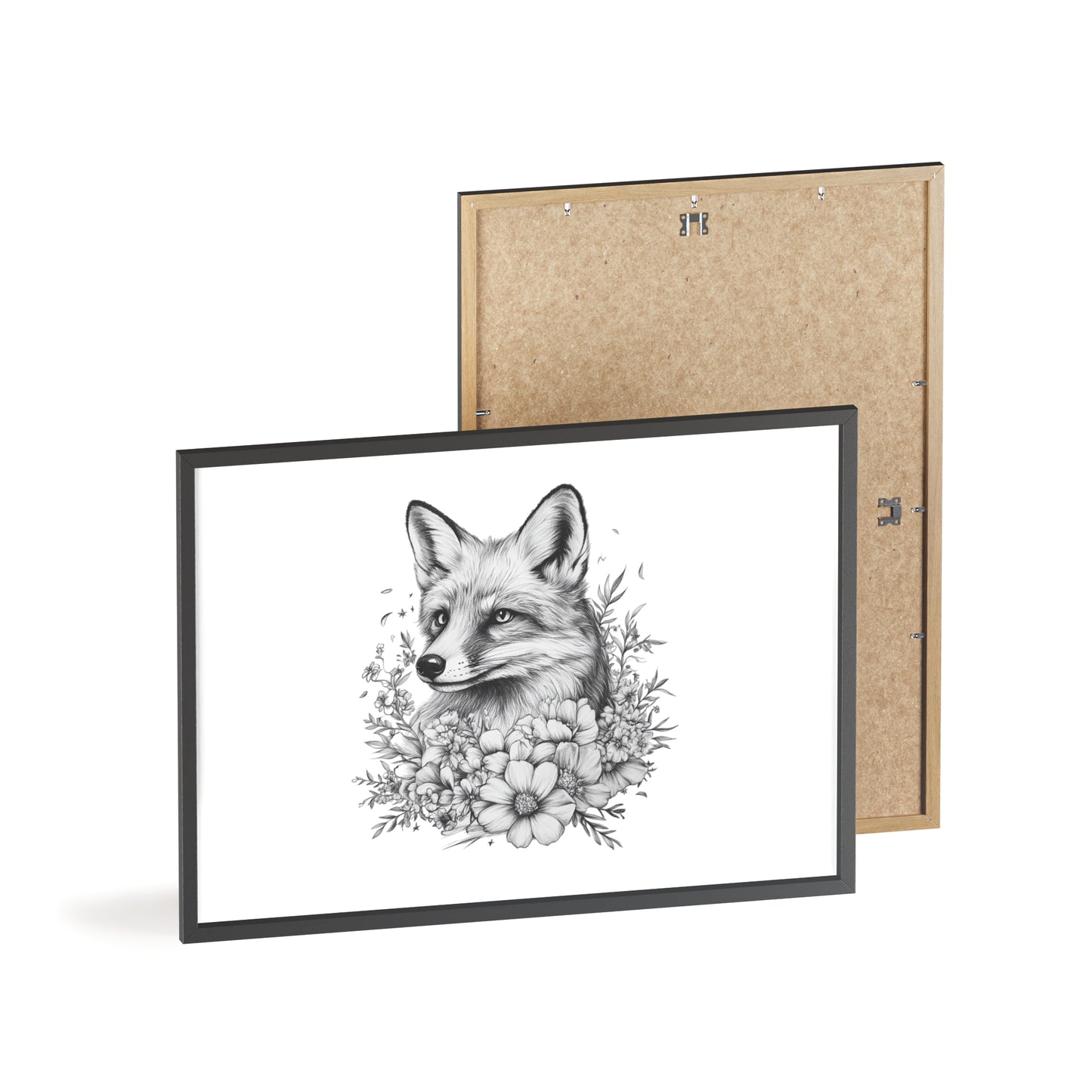 Fuchs mit Wildblütendesign