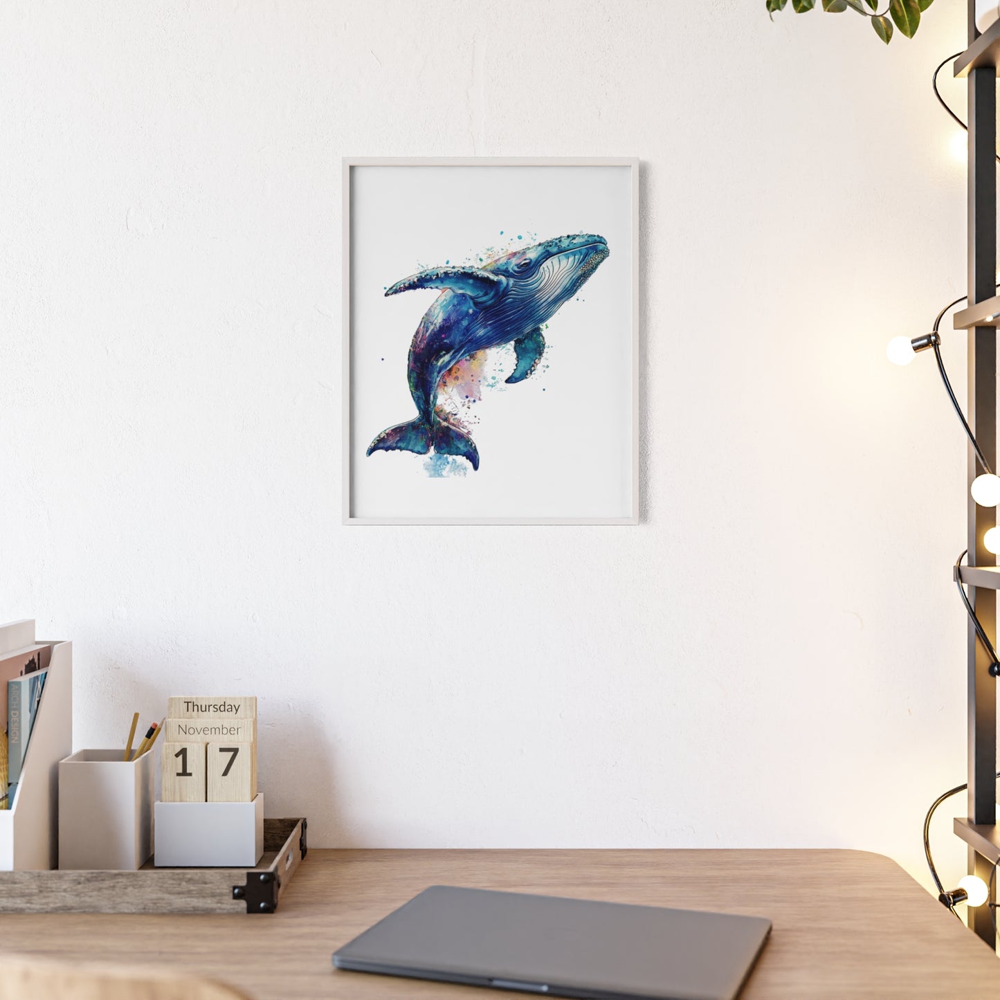 Wal im Wasserfarbenstil