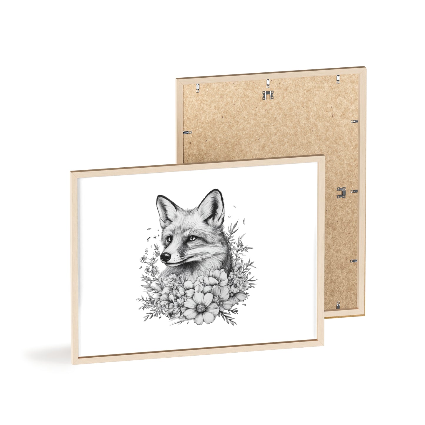 Fuchs mit Wildblütendesign