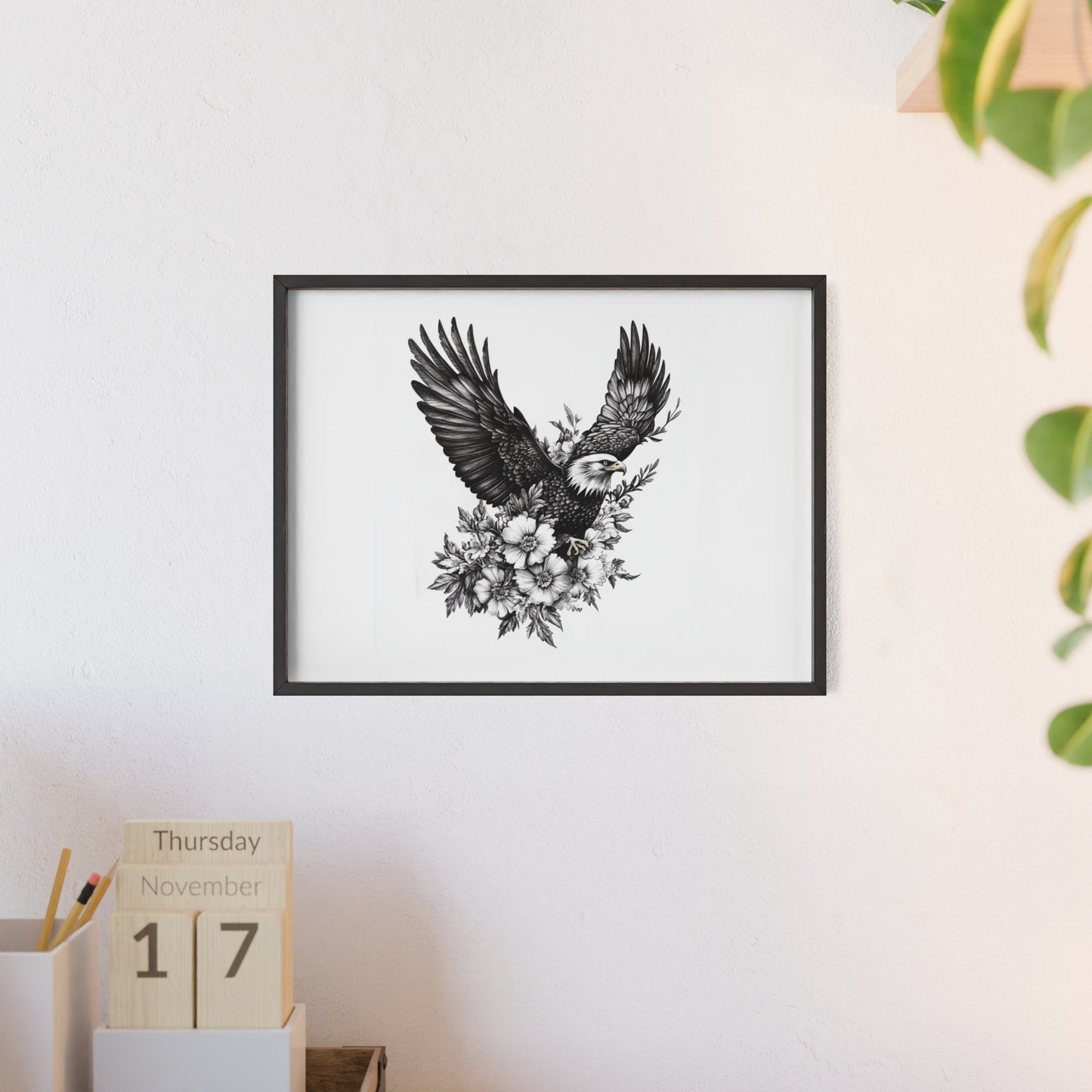 Adler mit Wildblütendesign