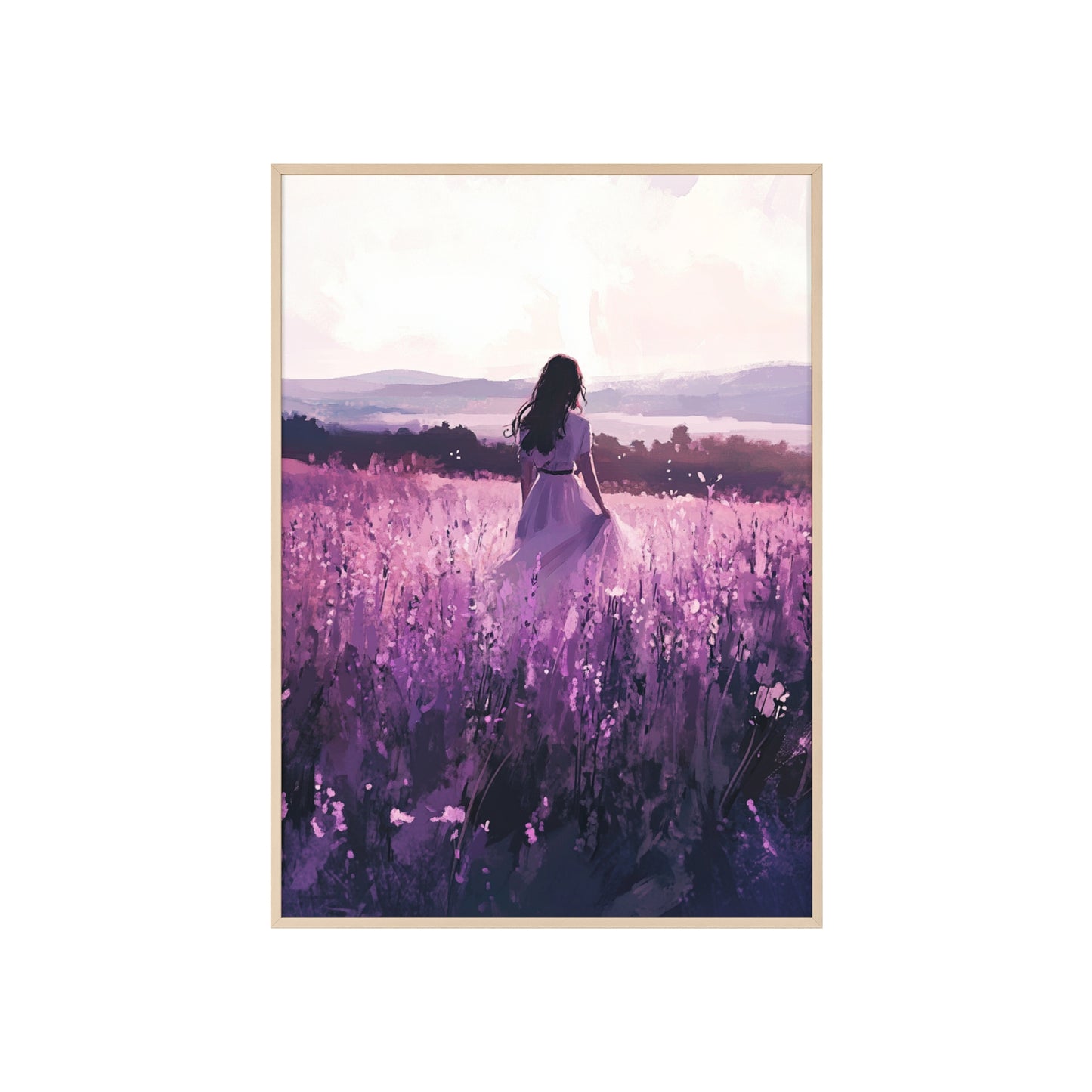 Frau in blühender Wiese