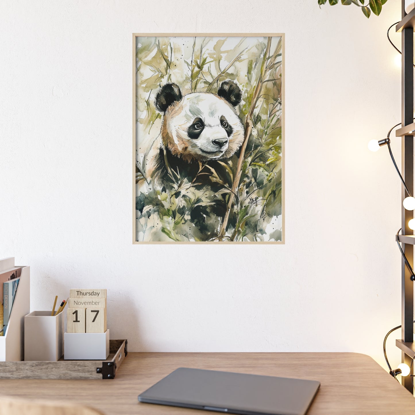 Panda im Wasserfarbenstil