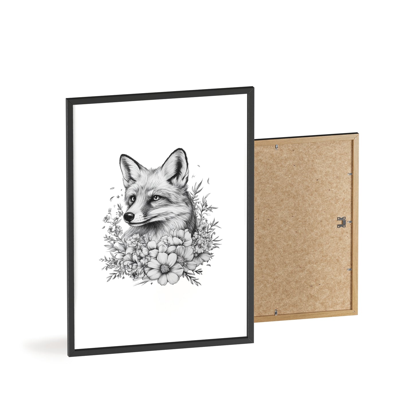 Fuchs mit Wildblütendesign