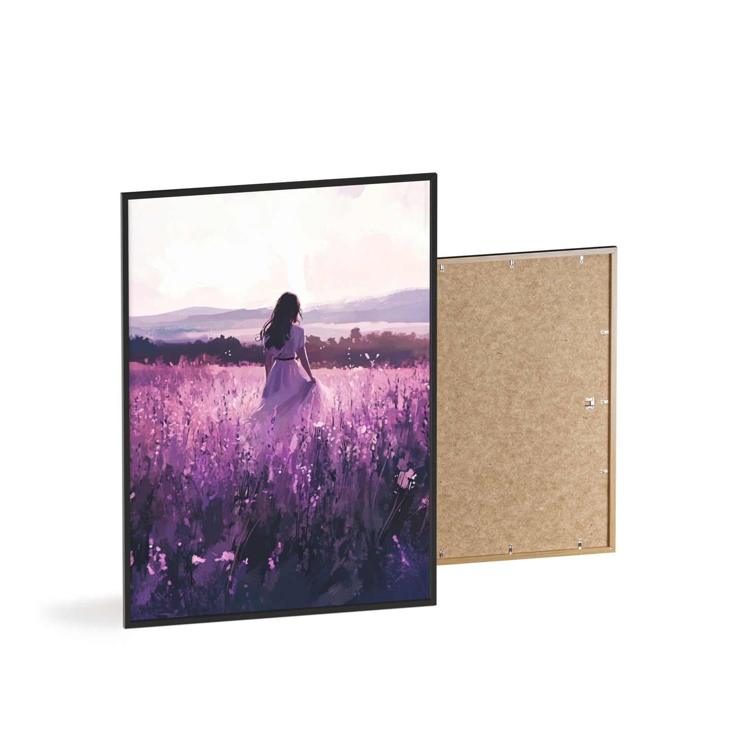 Frau in blühender Wiese