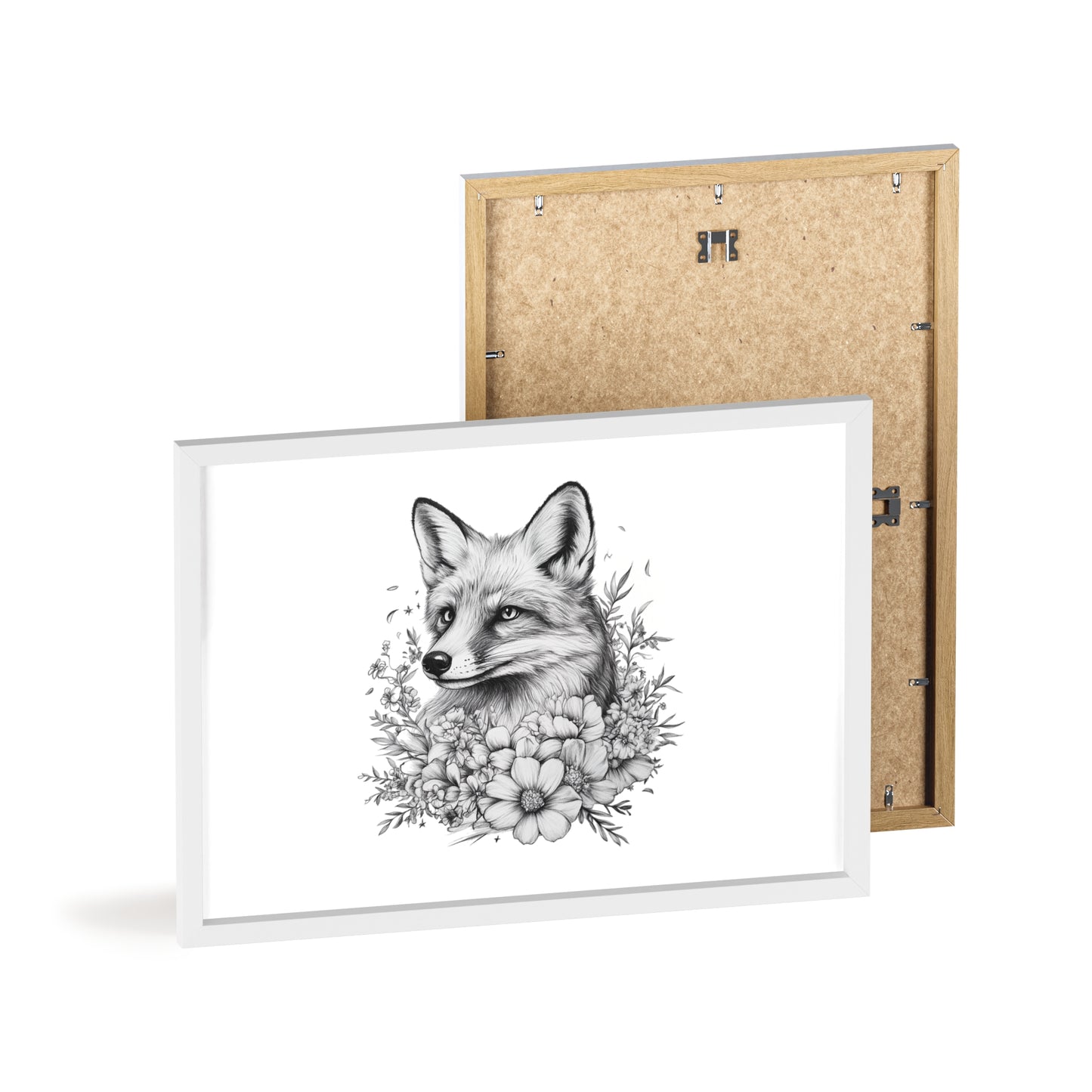 Fuchs mit Wildblütendesign