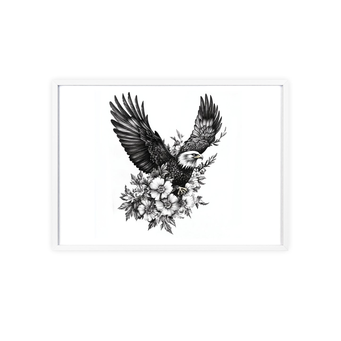 Adler mit Wildblütendesign