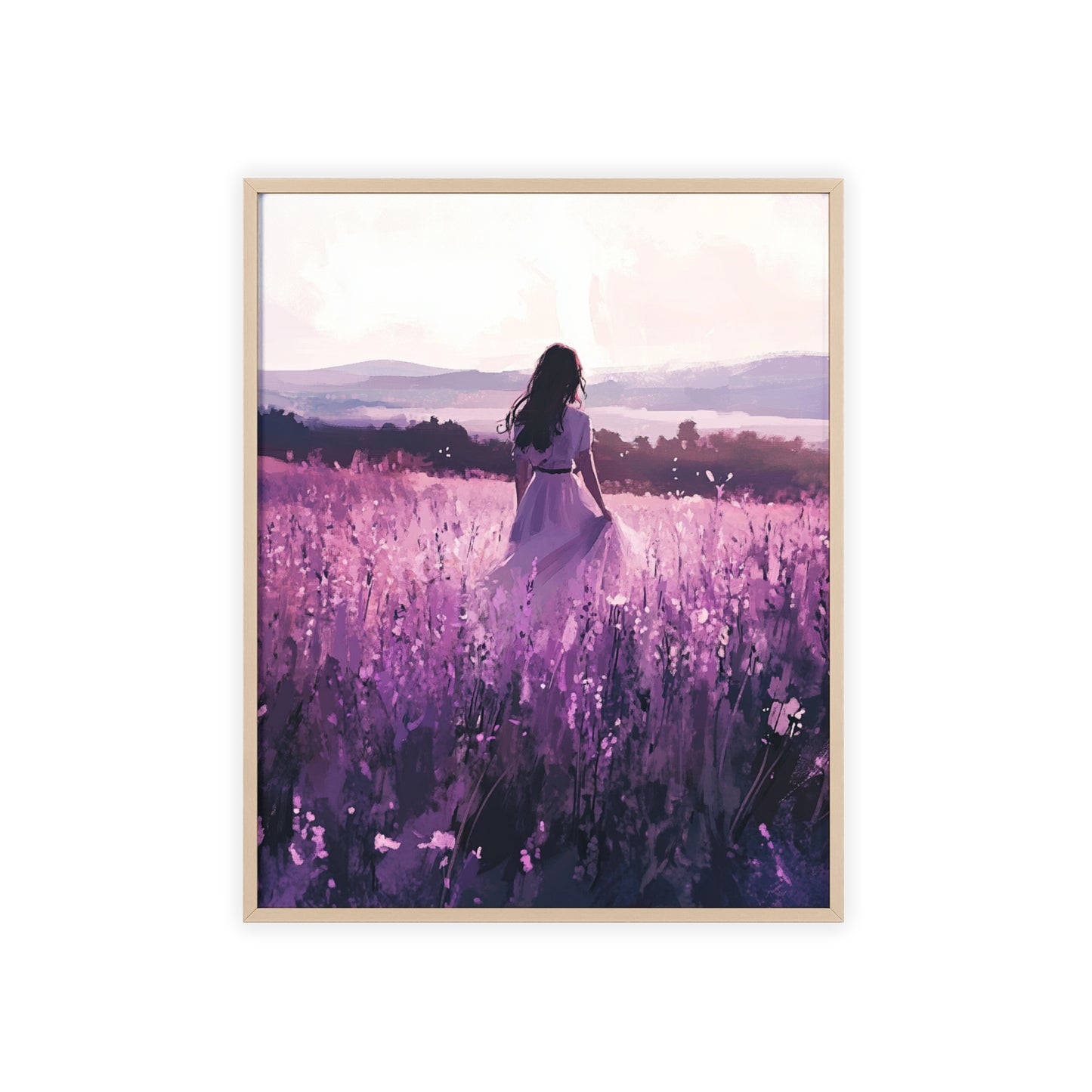 Frau in blühender Wiese