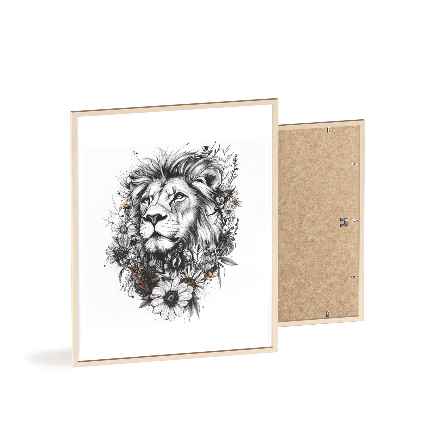 Löwe im floralen Stil