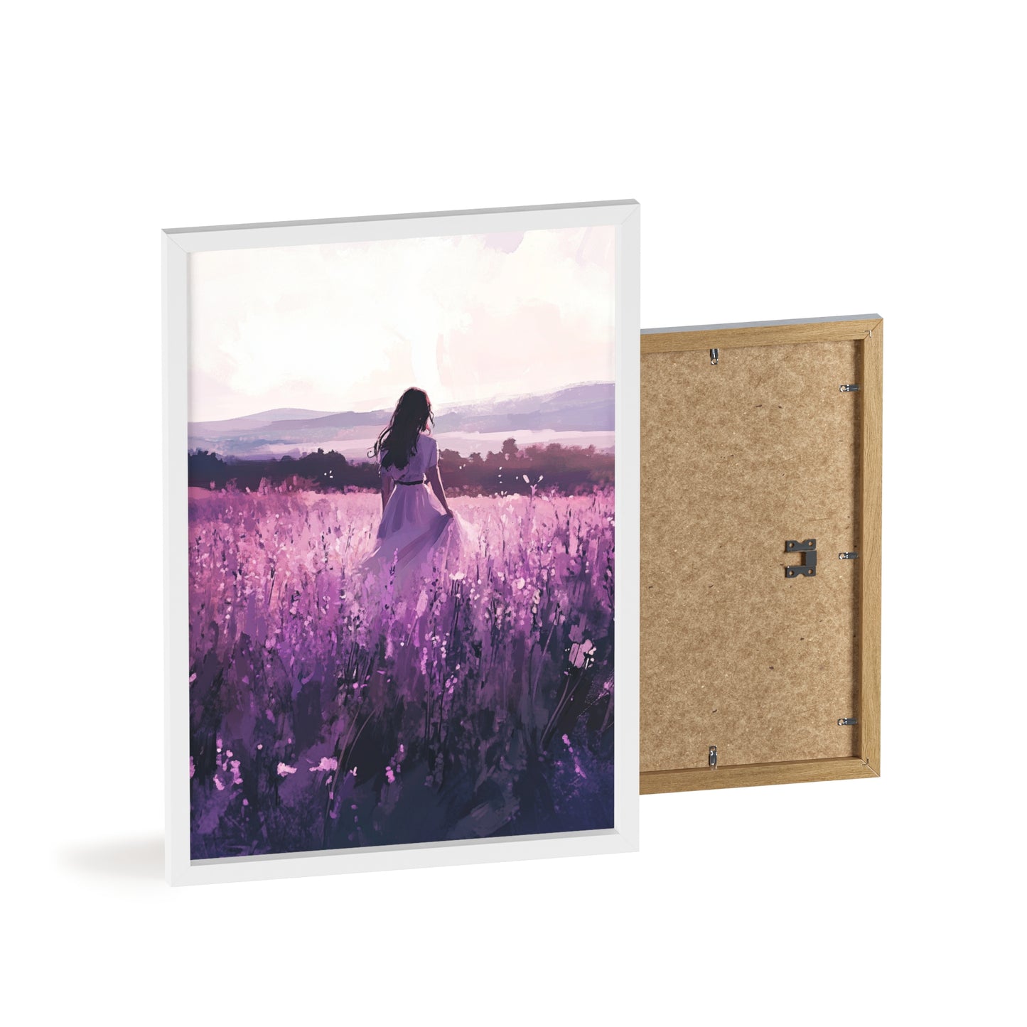 Frau in blühender Wiese