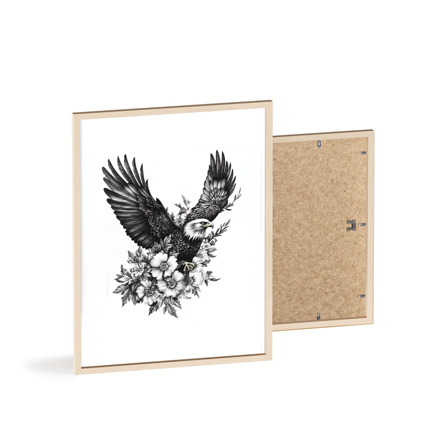 Adler mit Wildblütendesign