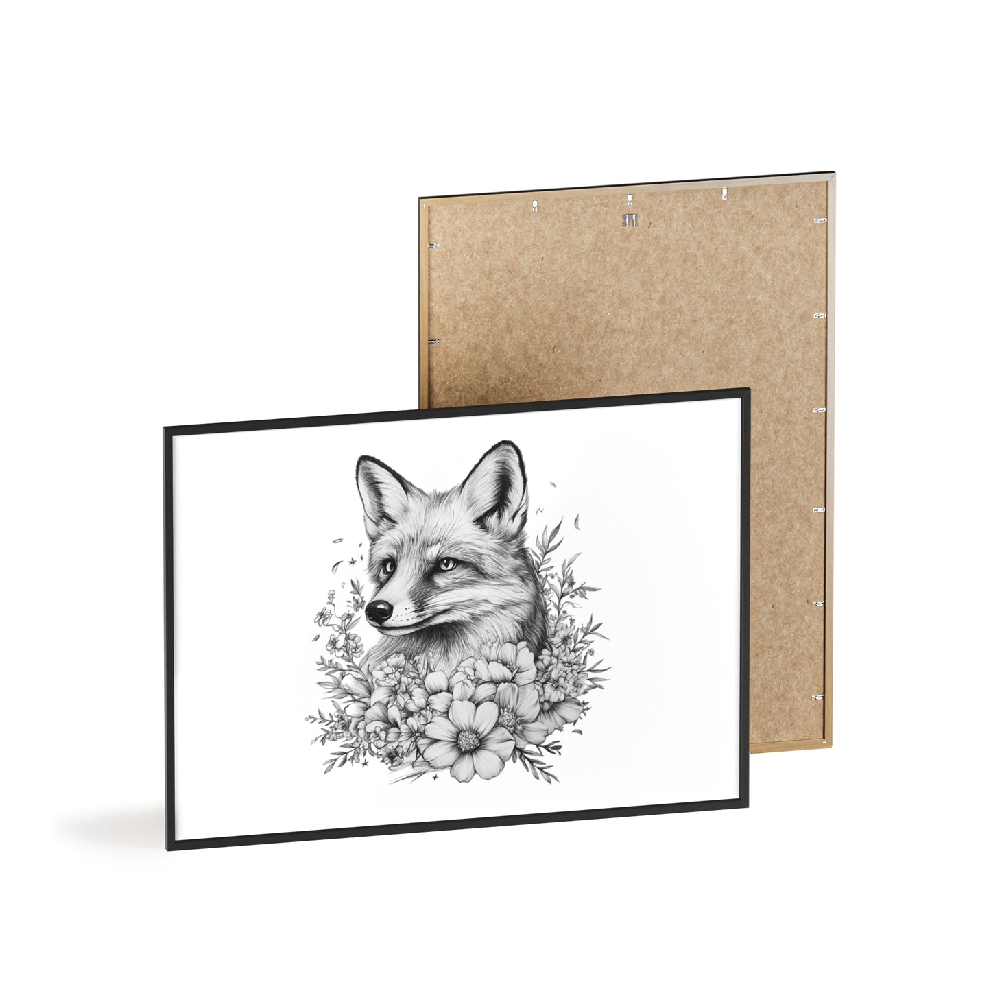 Fuchs mit Wildblütendesign