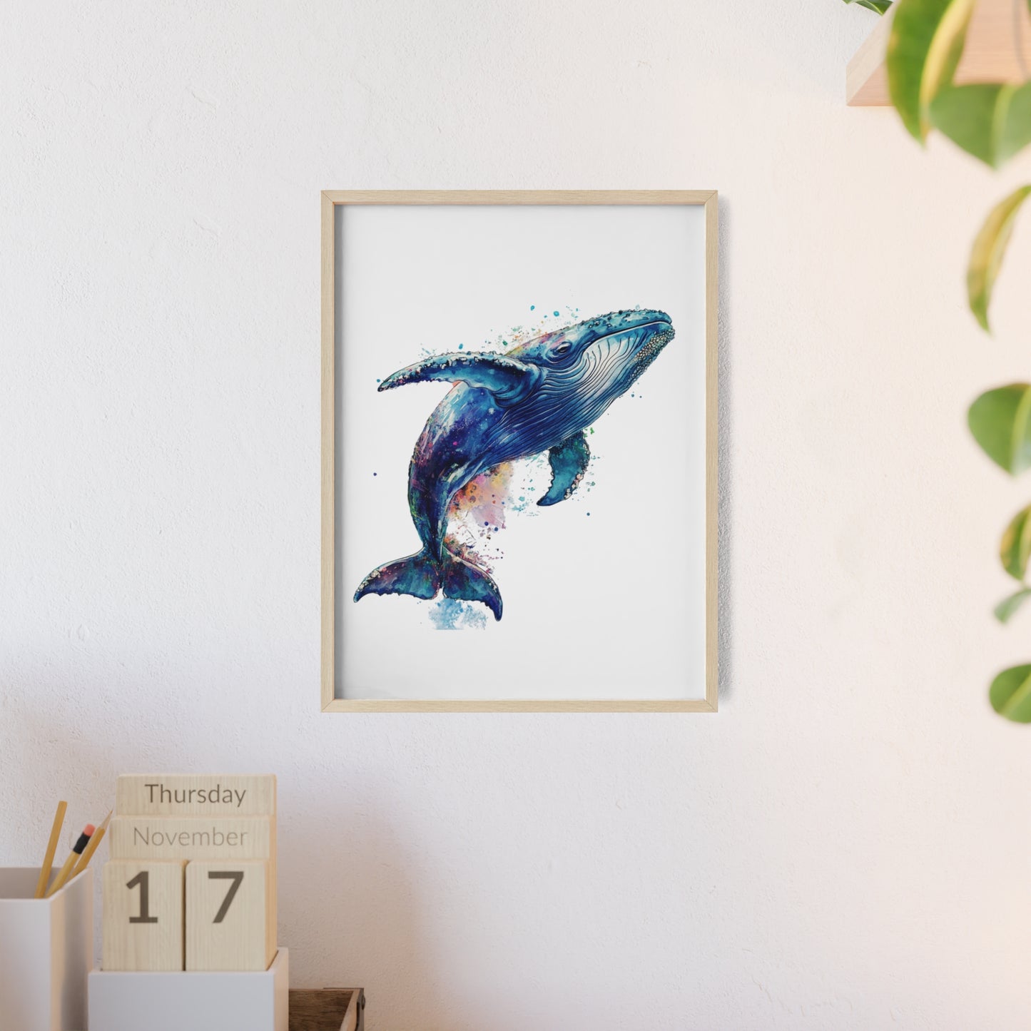 Wal im Wasserfarbenstil