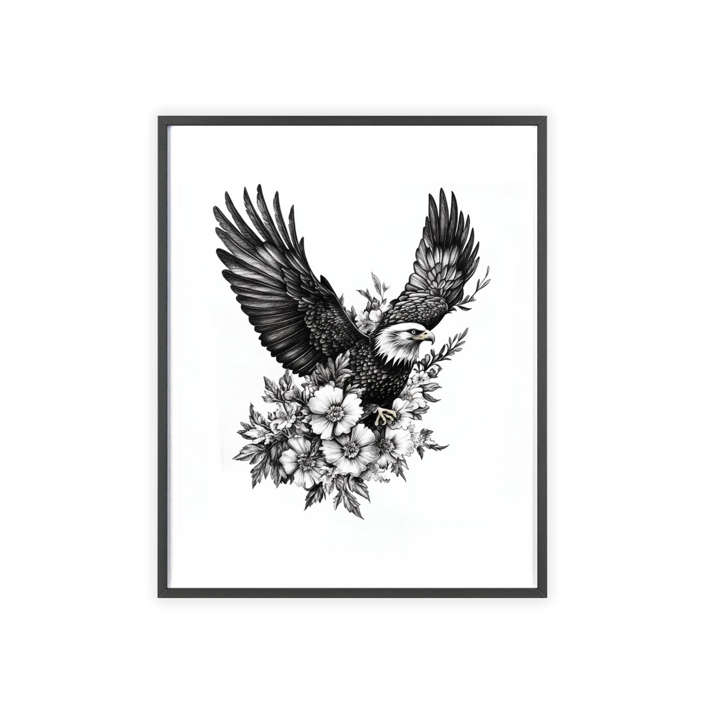 Adler mit Wildblütendesign