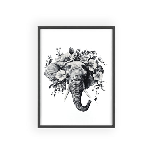Elephant mit Wildblüten