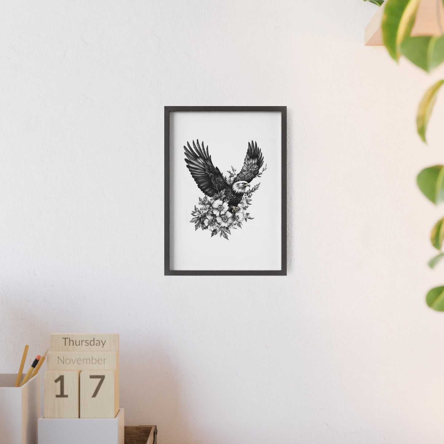 Adler mit Wildblütendesign