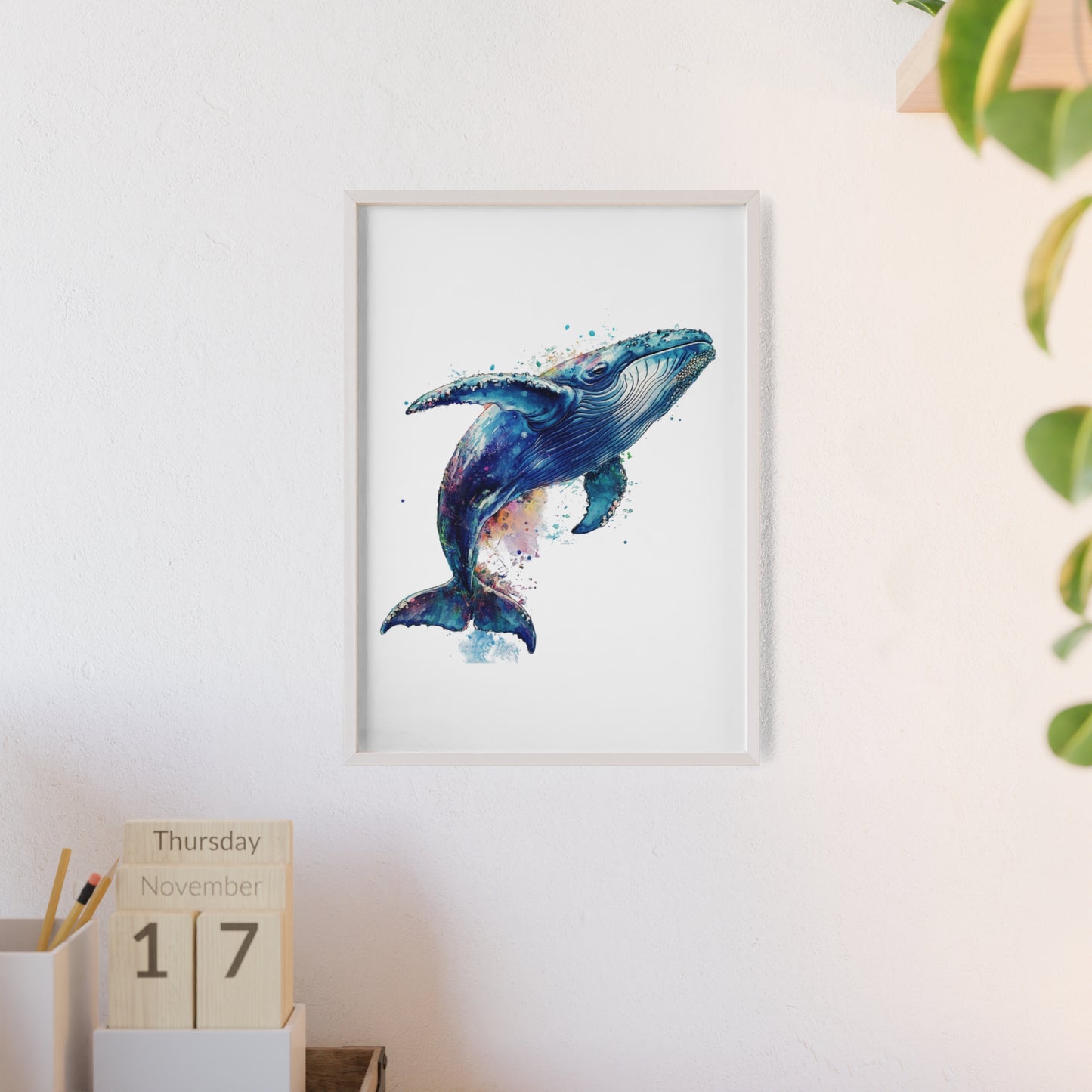 Wal im Wasserfarbenstil