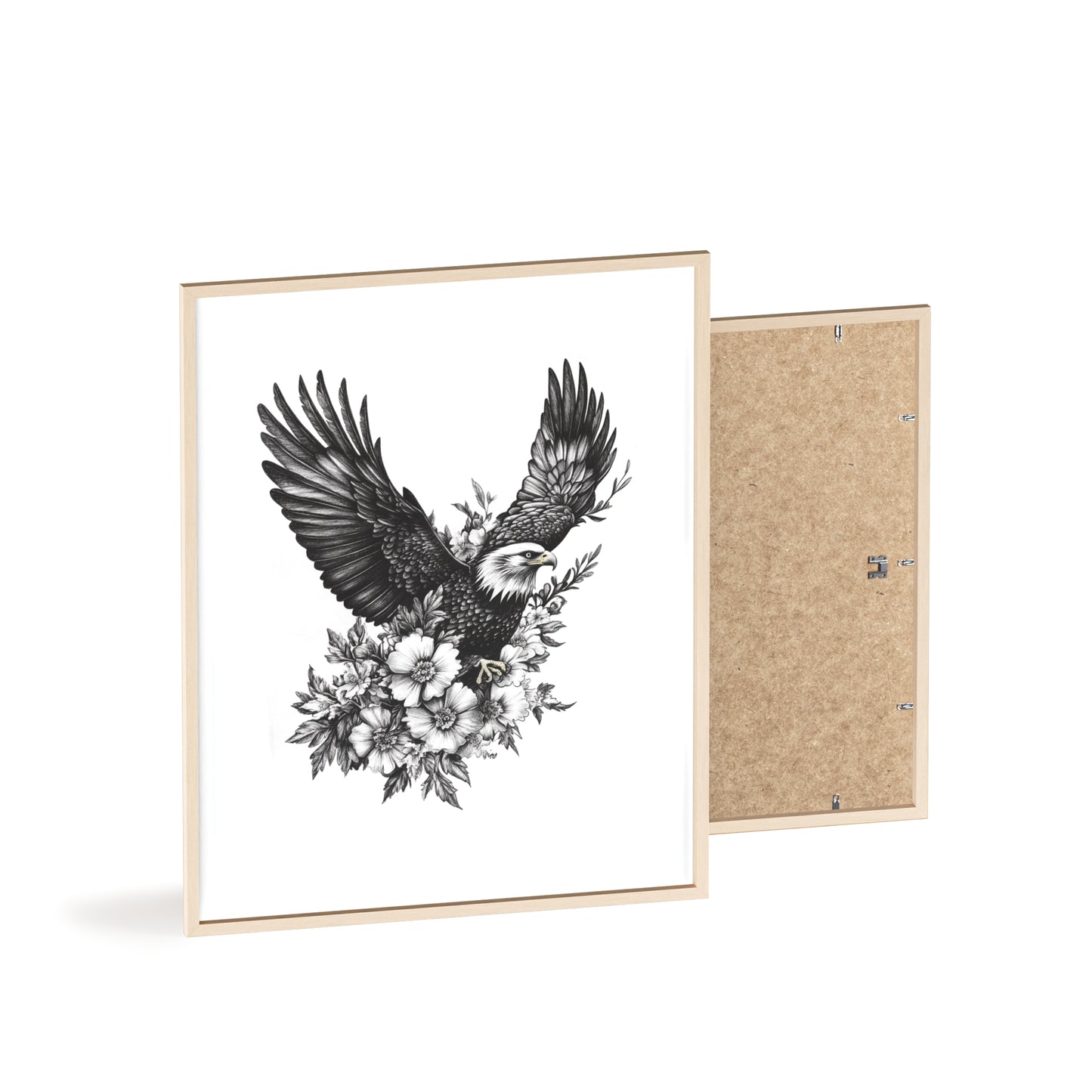 Adler mit Wildblütendesign