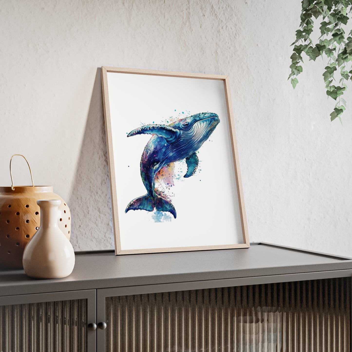 Wal im Wasserfarbenstil