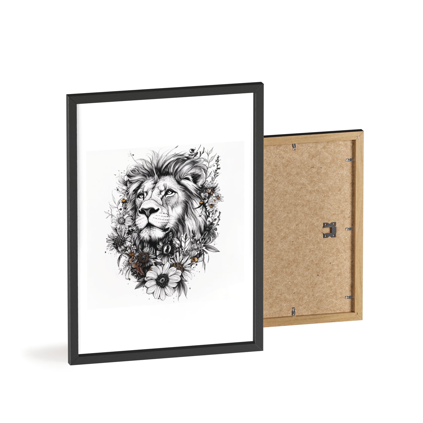 Löwe im floralen Stil