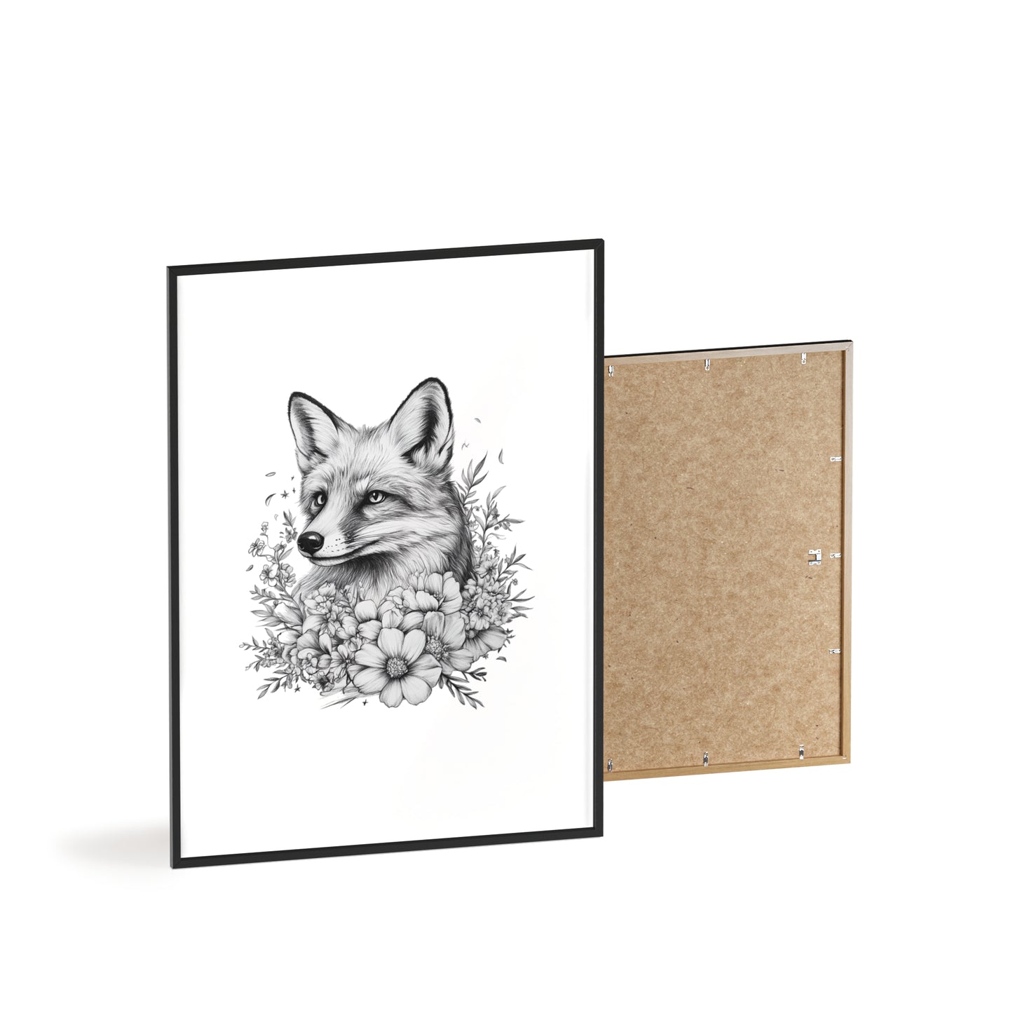 Fuchs mit Wildblütendesign