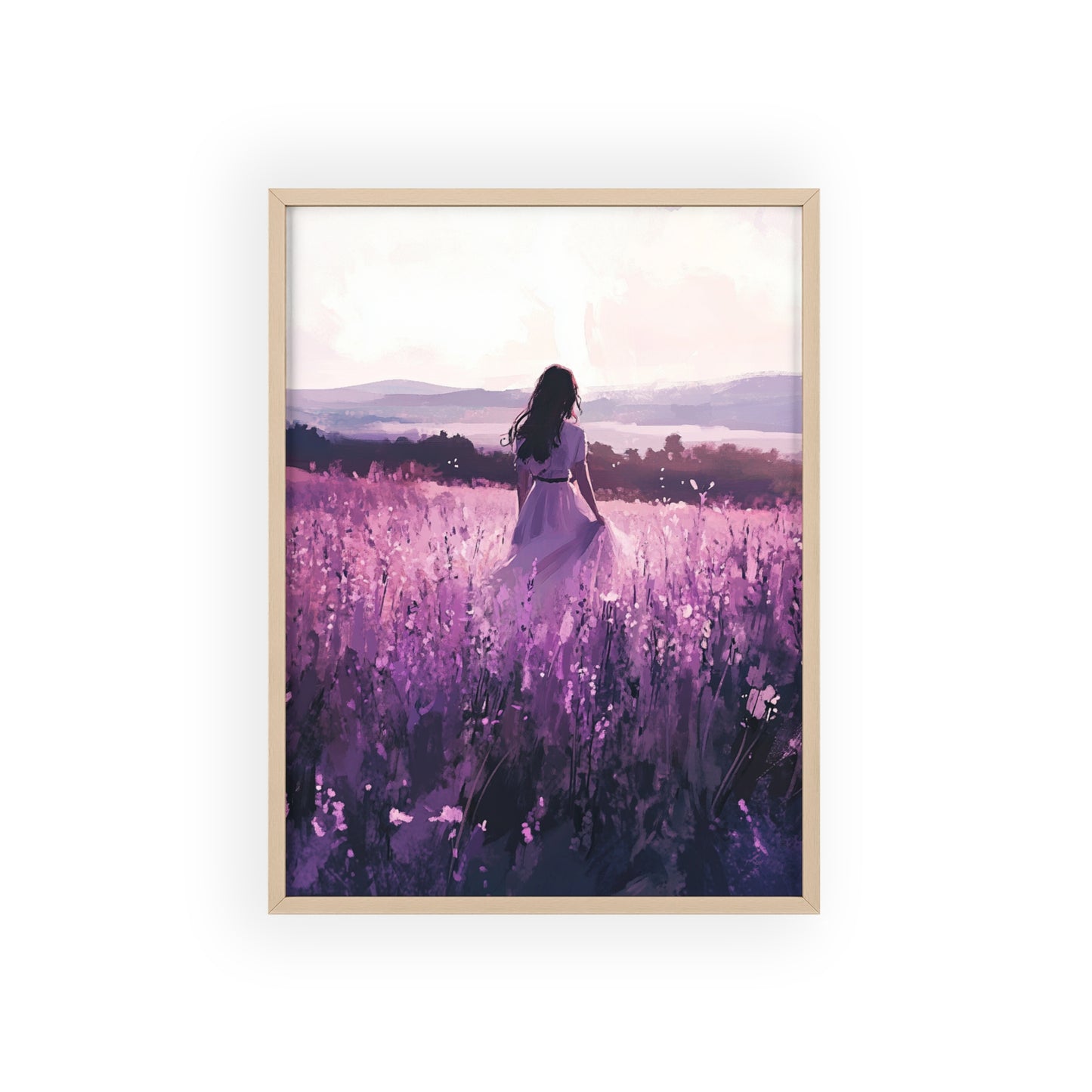 Frau in blühender Wiese