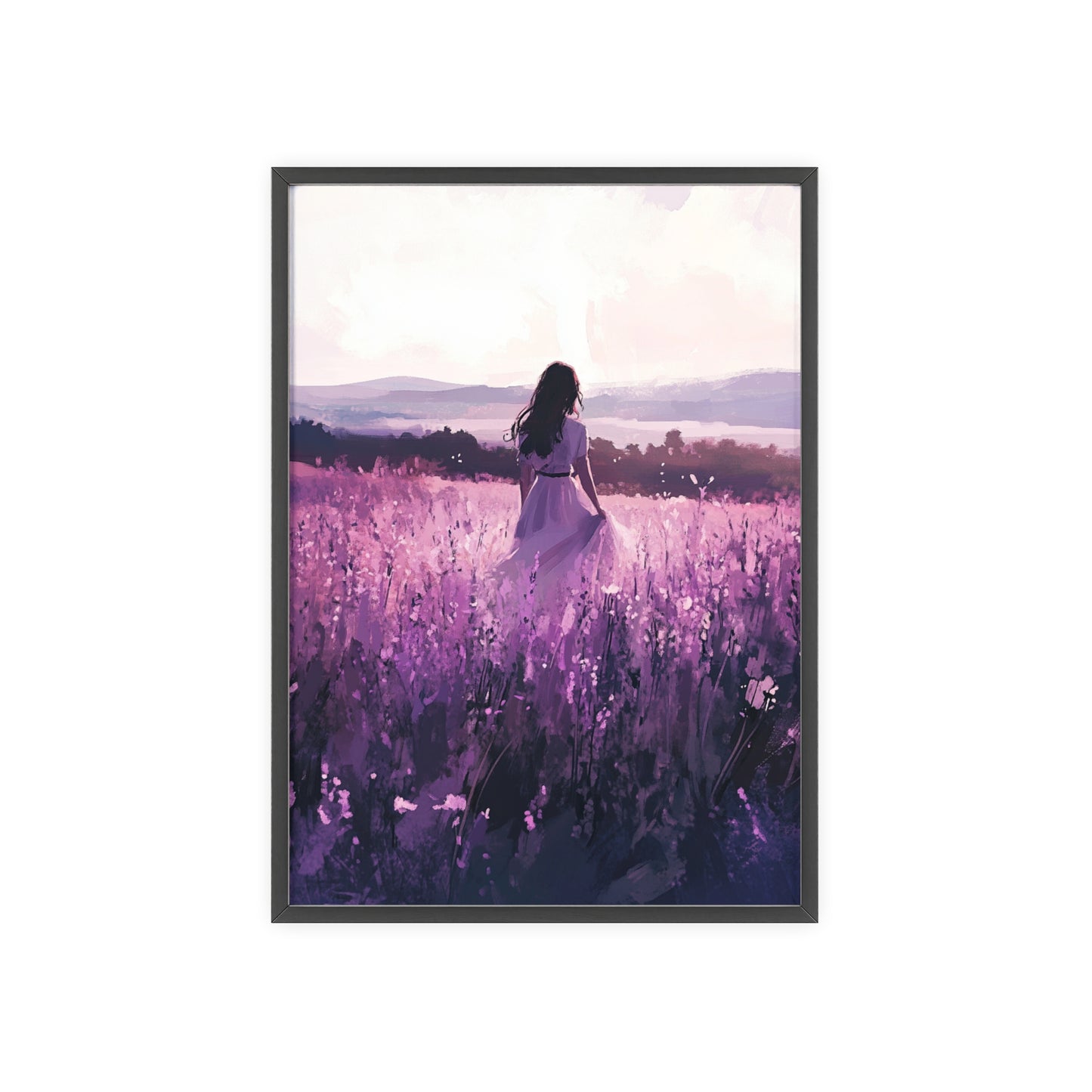 Frau in blühender Wiese