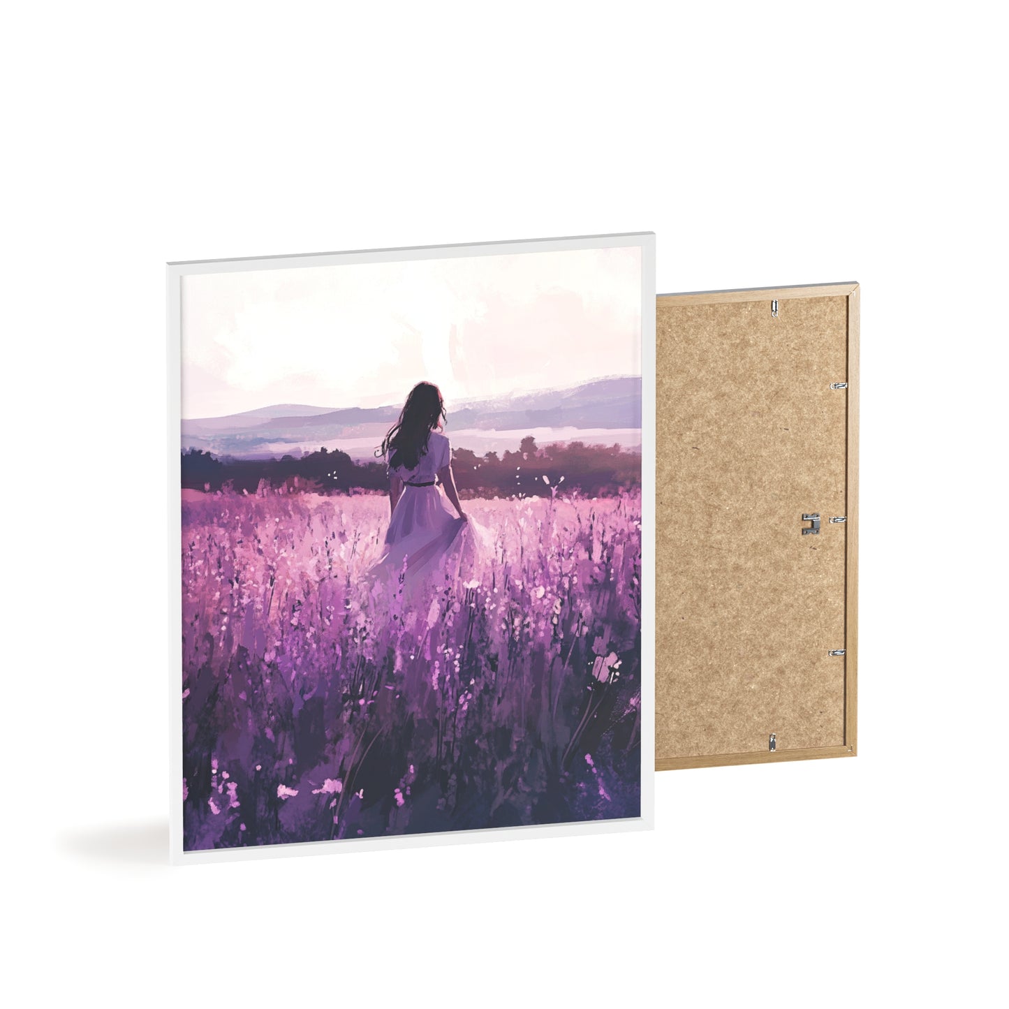 Frau in blühender Wiese