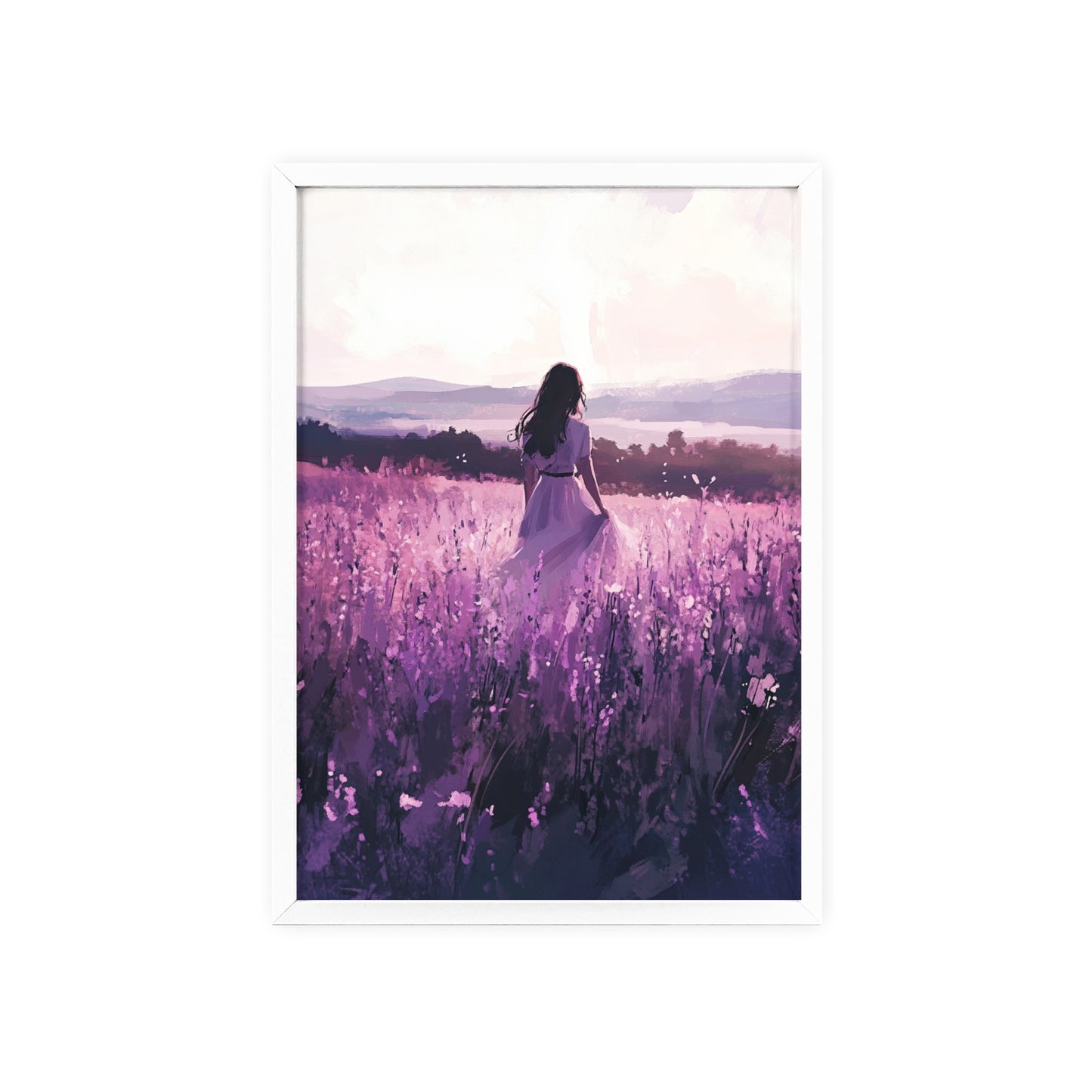 Frau in blühender Wiese