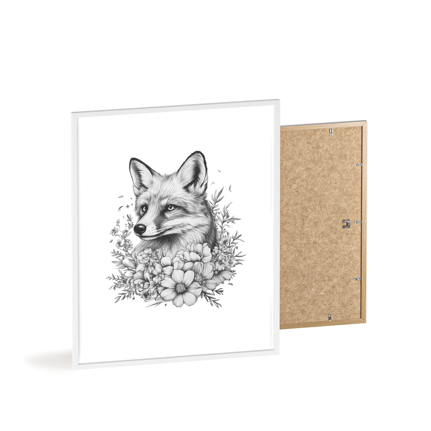 Fuchs mit Wildblütendesign