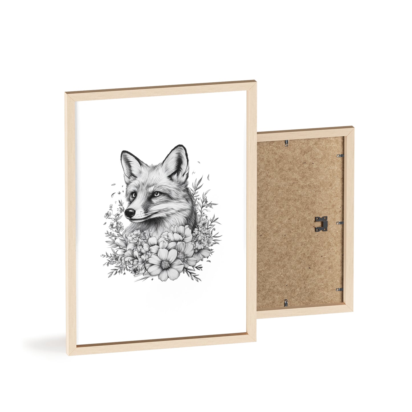 Fuchs mit Wildblütendesign