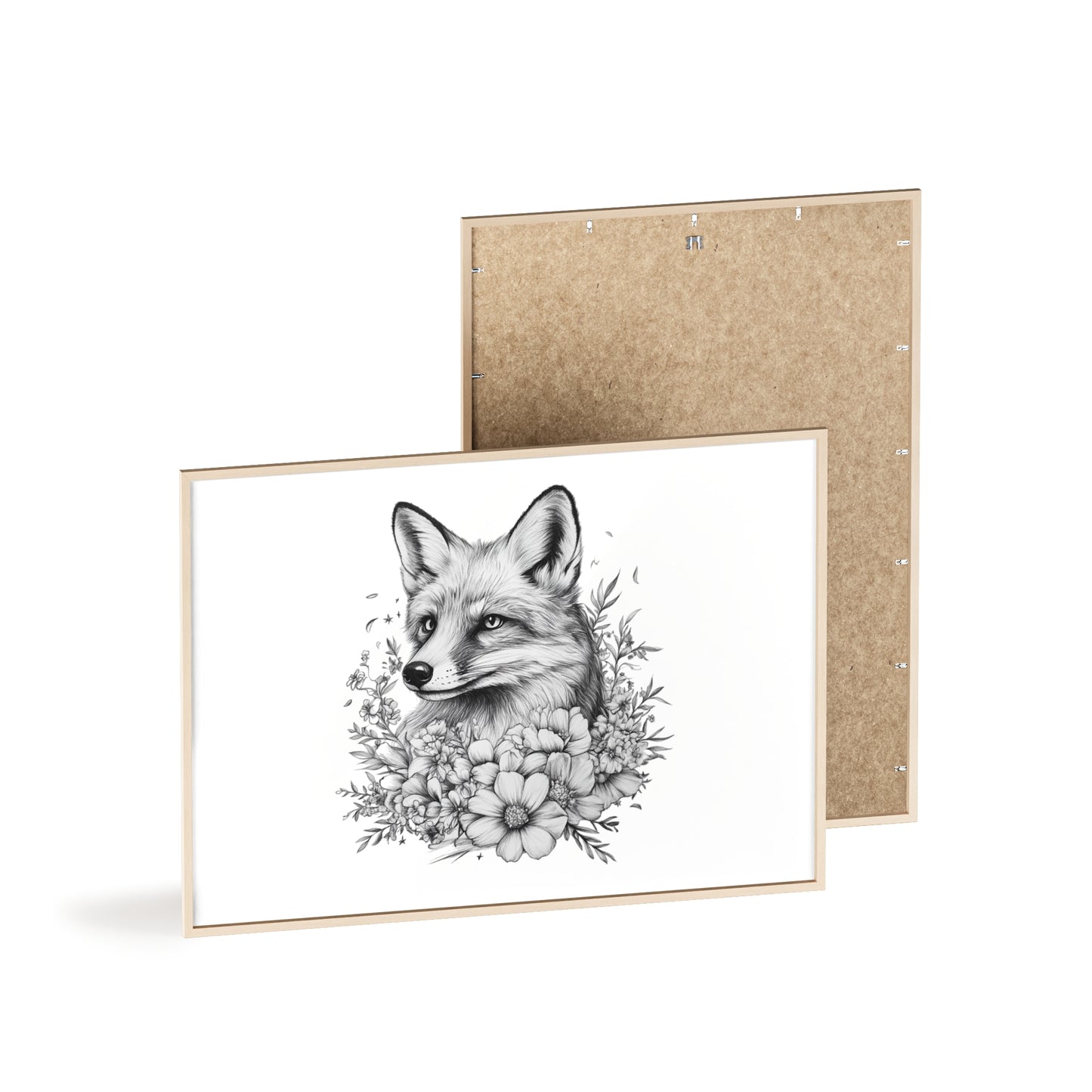 Fuchs mit Wildblütendesign