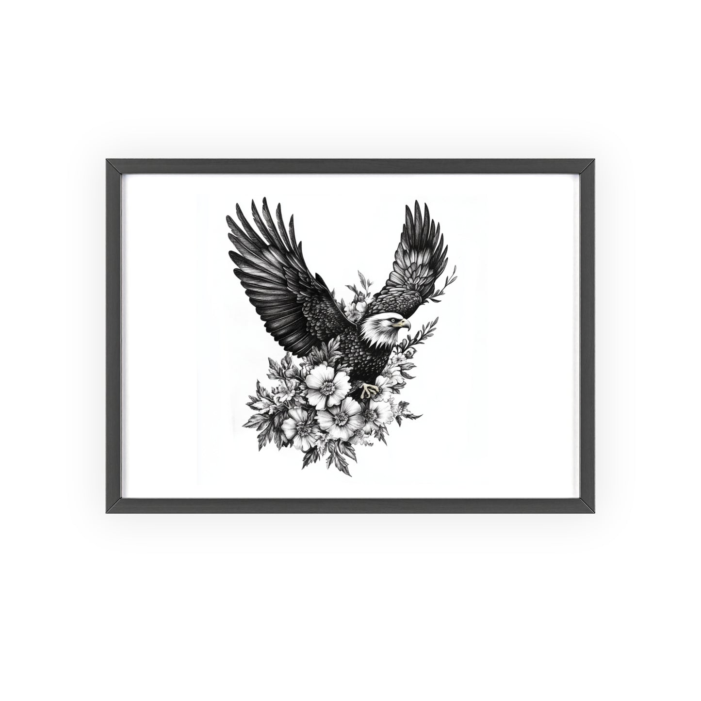 Adler mit Wildblütendesign