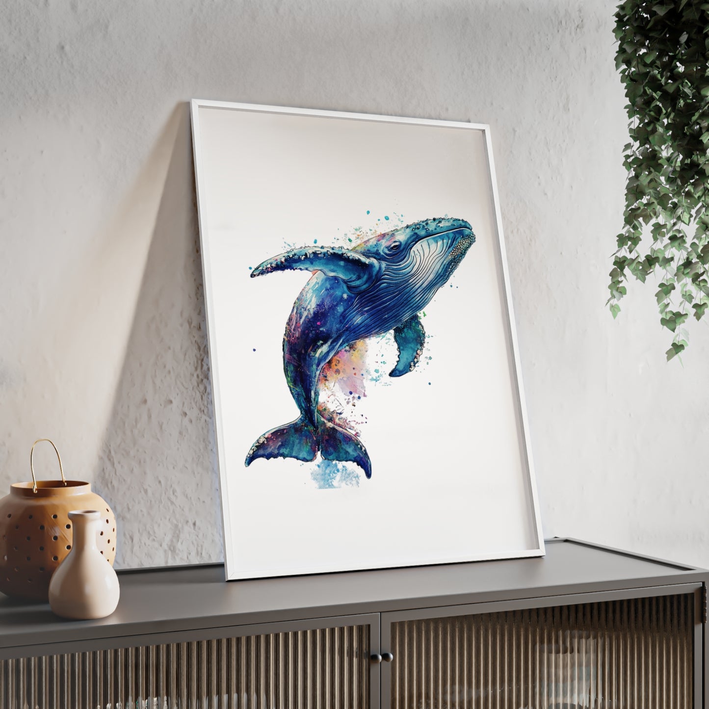 Wal im Wasserfarbenstil