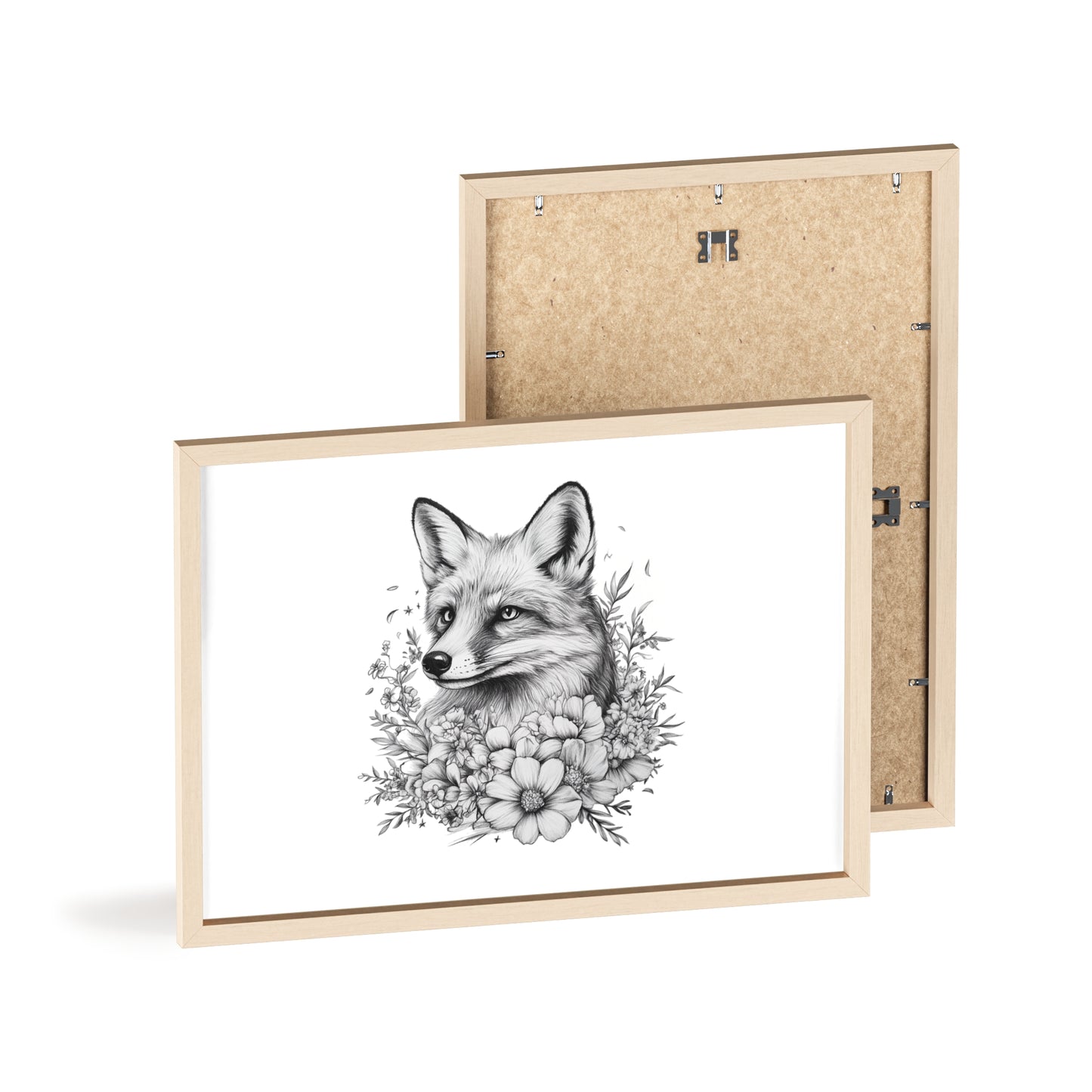 Fuchs mit Wildblütendesign