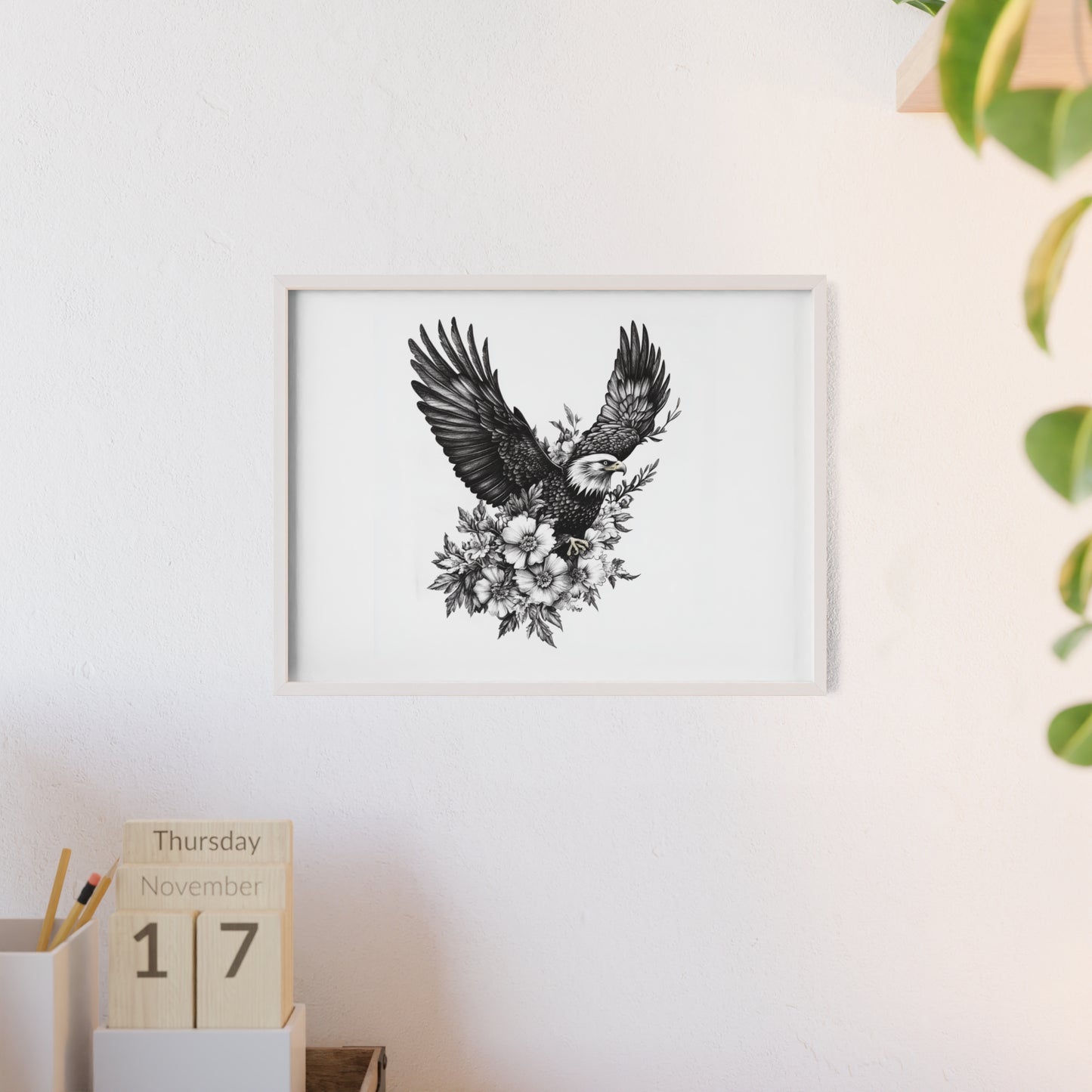 Adler mit Wildblütendesign