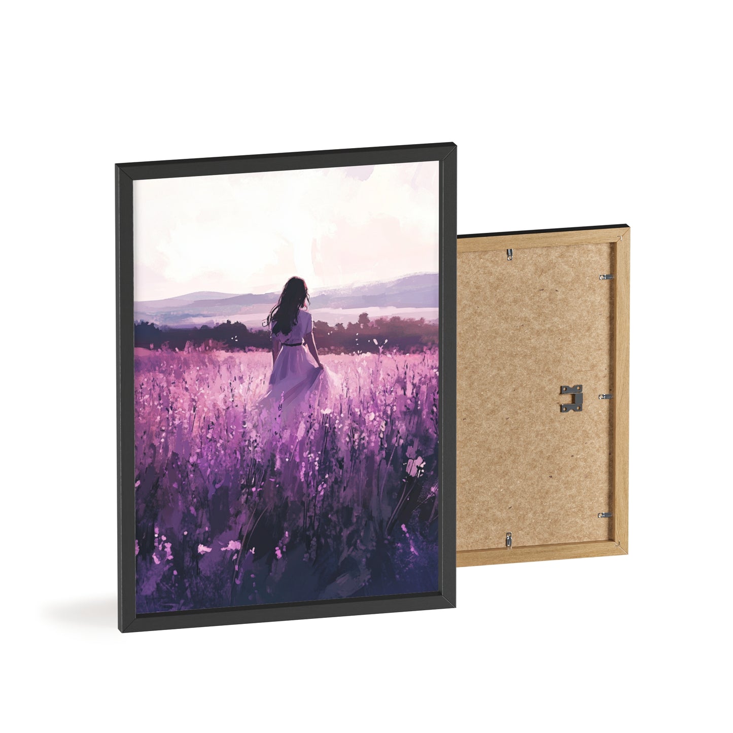 Frau in blühender Wiese