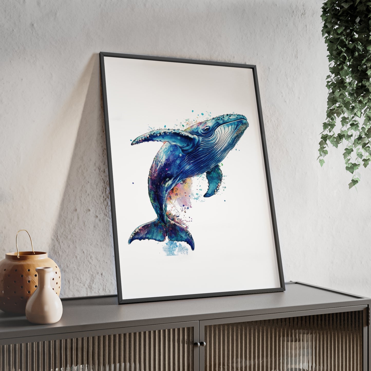 Wal im Wasserfarbenstil