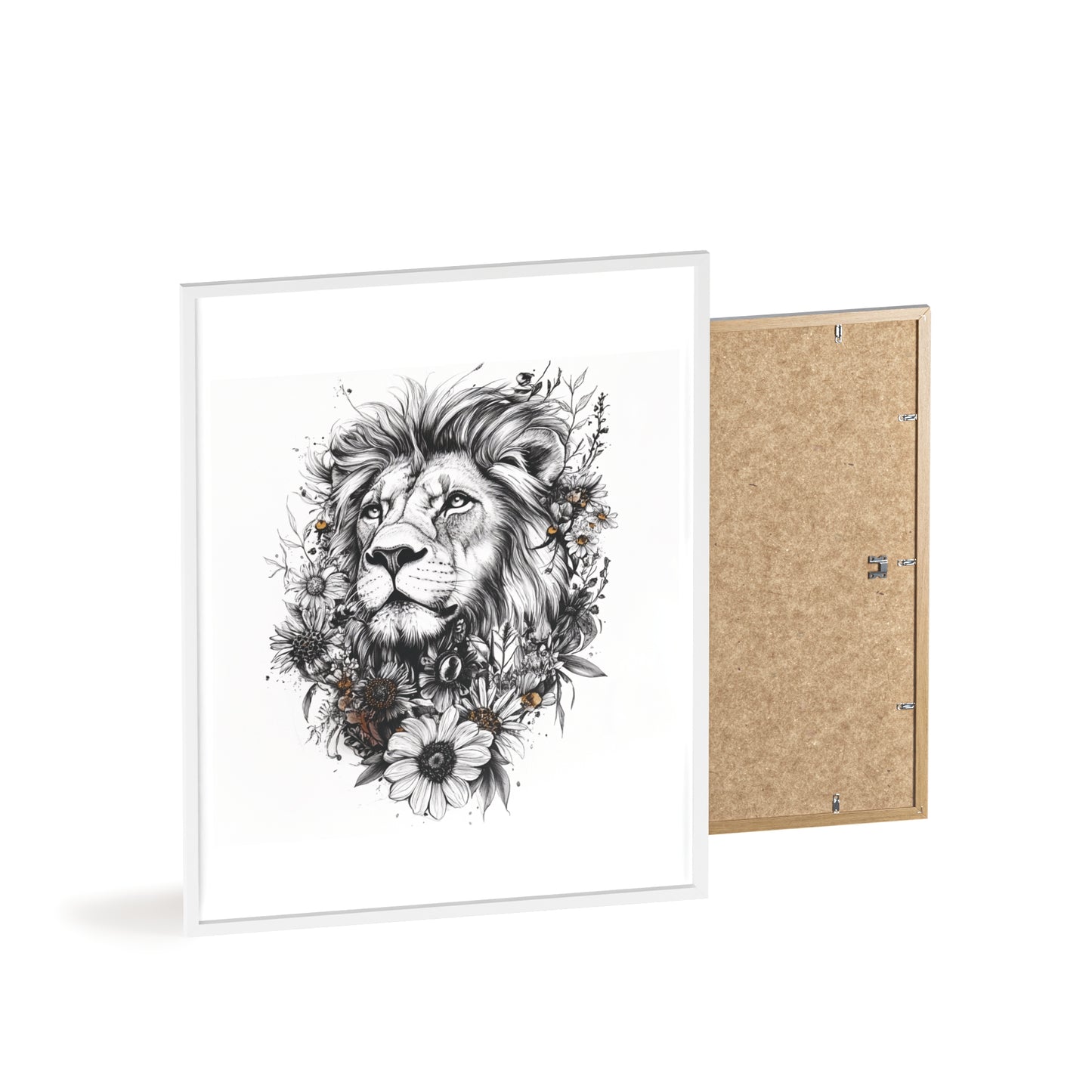 Löwe im floralen Stil