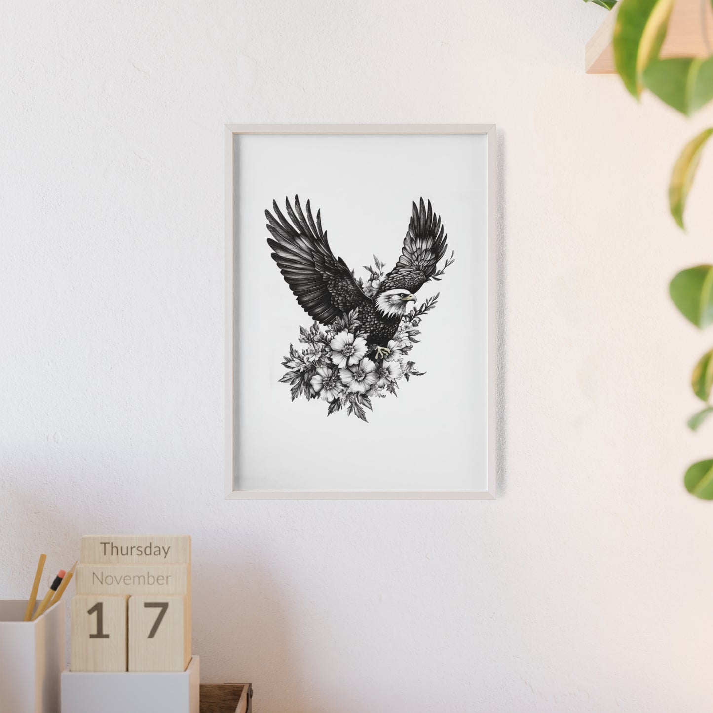 Adler mit Wildblütendesign