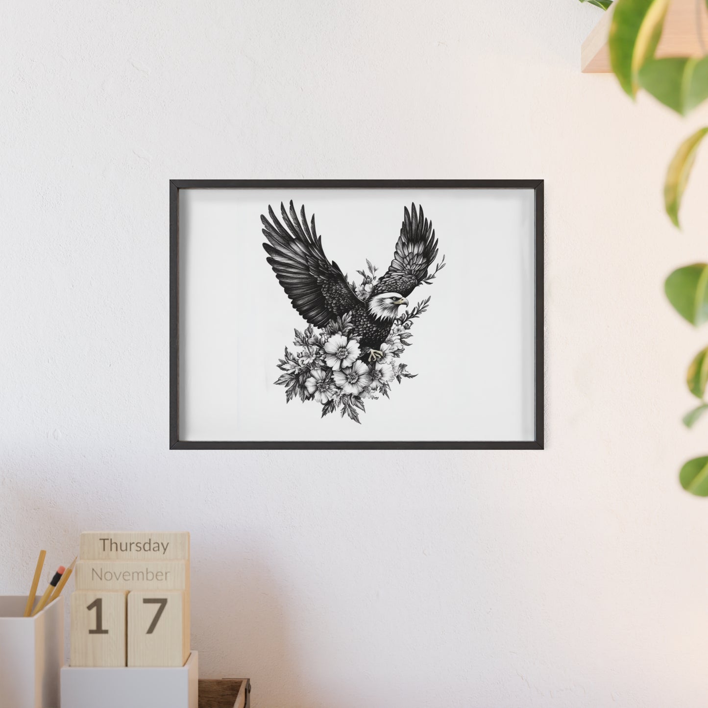 Adler mit Wildblütendesign